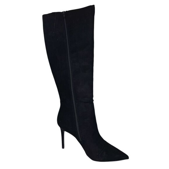 COPY - INC Womens Rajelf Faux Suede Wide Calf Knee-High Boots Black 10 Medium - Picture 1 of 8